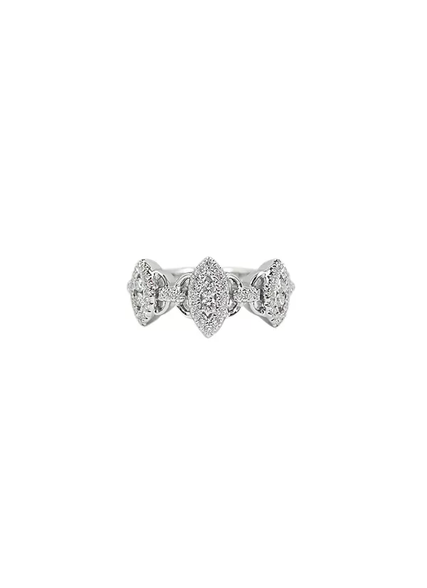 Fine Jewellery>LC COLLECTION JEWELLERY 18K White Gold Diamond Ring — Us 6.5