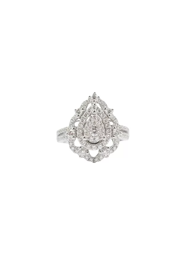 Fine Jewellery>LC COLLECTION JEWELLERY 18K White Gold Diamond Ring — Us 6.5