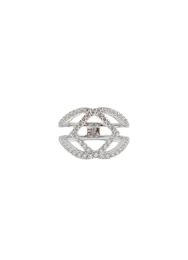 Fine Jewellery>LC COLLECTION JEWELLERY 18K White Gold Diamond Ring — Us 6.5