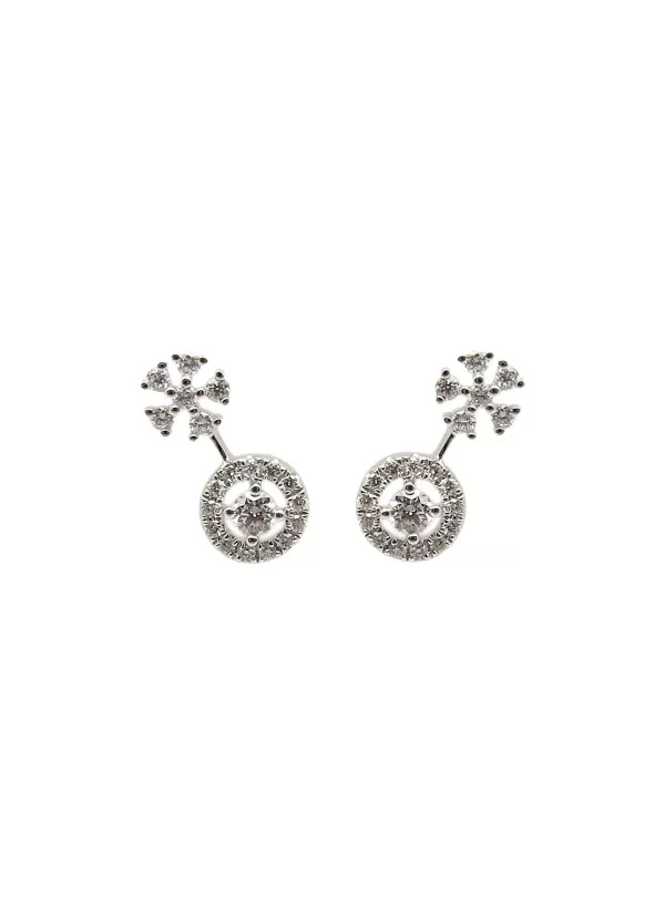 Fine Jewellery>LC COLLECTION JEWELLERY 18K White Gold Diamond Stud Earrings