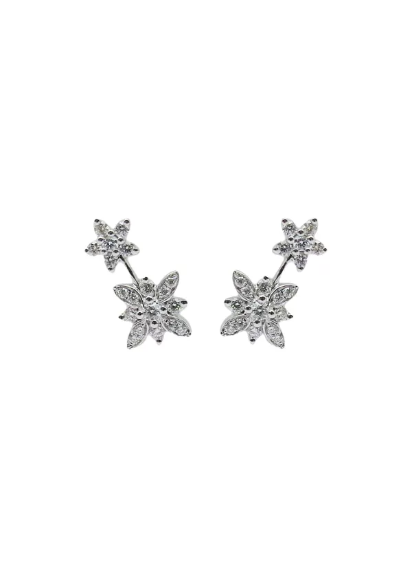 Fine Jewellery>LC COLLECTION JEWELLERY 18K White Gold Diamond Stud Earrings