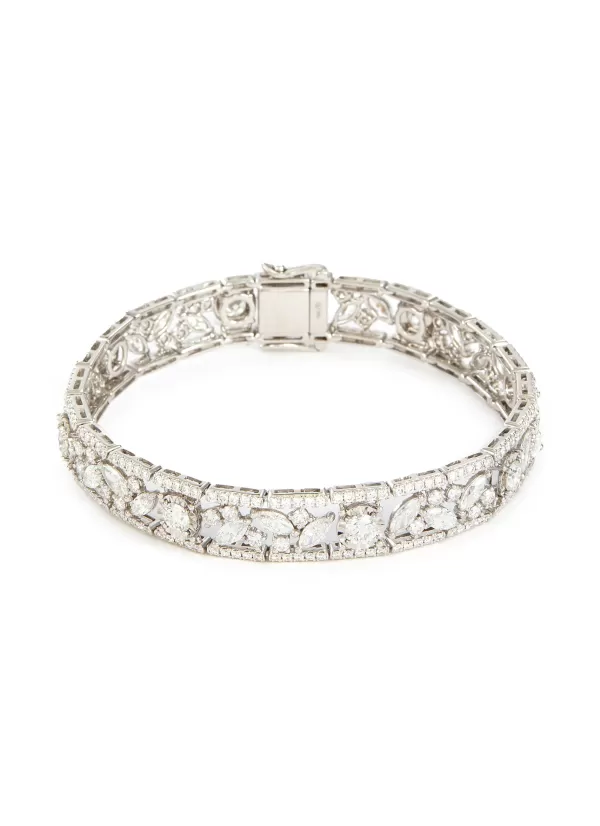 Fine Jewellery>LC COLLECTION JEWELLERY 18K White Gold Mixed Cut Diamond Bracelet