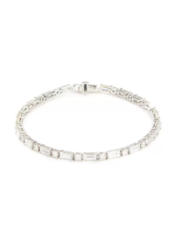 Fine Jewellery>LC COLLECTION JEWELLERY 18K White Mixed Cut Diamond Tennis Bracelet