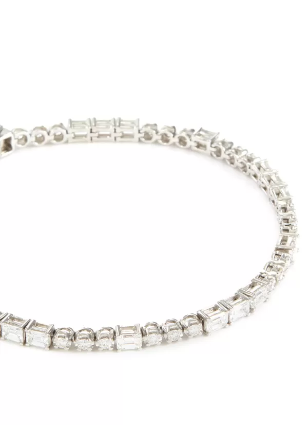 Fine Jewellery>LC COLLECTION JEWELLERY 18K White Mixed Cut Diamond Tennis Bracelet