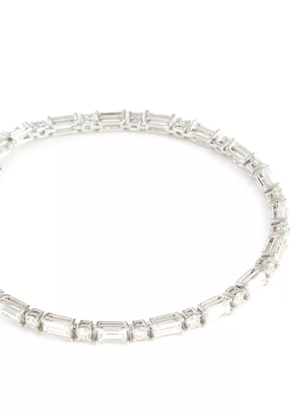 Fine Jewellery>LC COLLECTION JEWELLERY 18K White Mixed Cut Diamond Tennis Bracelet