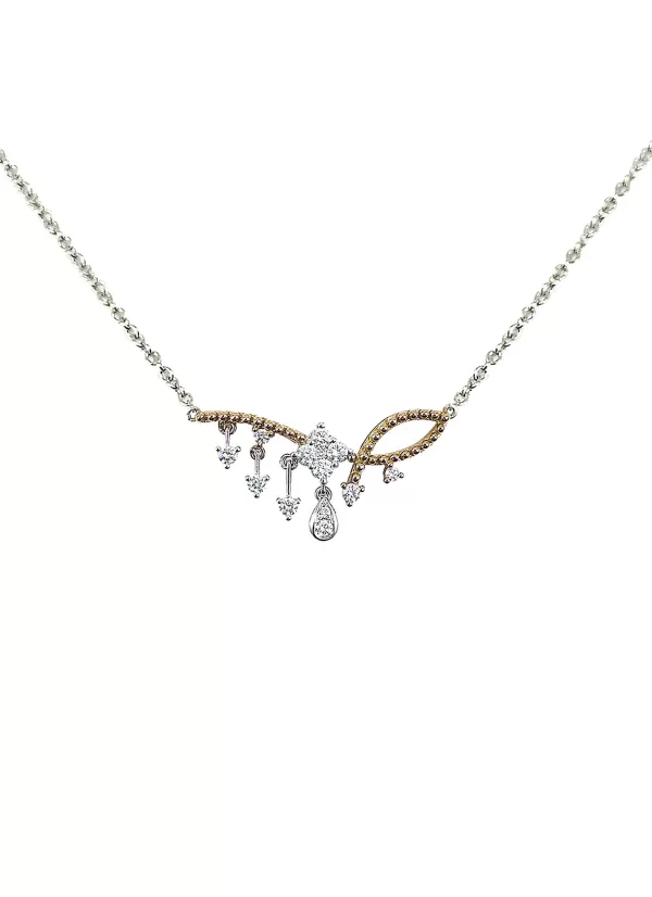 Fine Jewellery>LC COLLECTION JEWELLERY 18K White Rose Gold Diamond Necklace