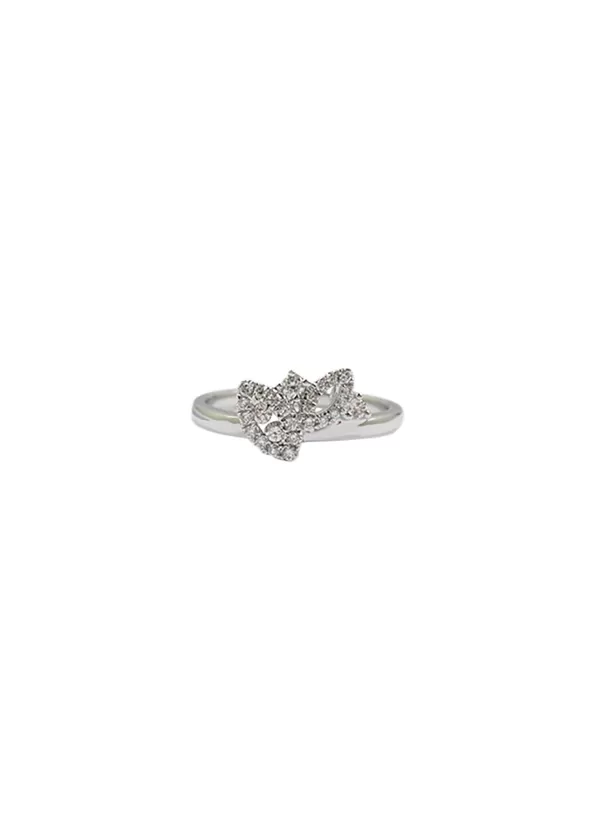 Fine Jewellery>LC COLLECTION JEWELLERY 18K White Rose Gold Diamond Ring — Us 6.5