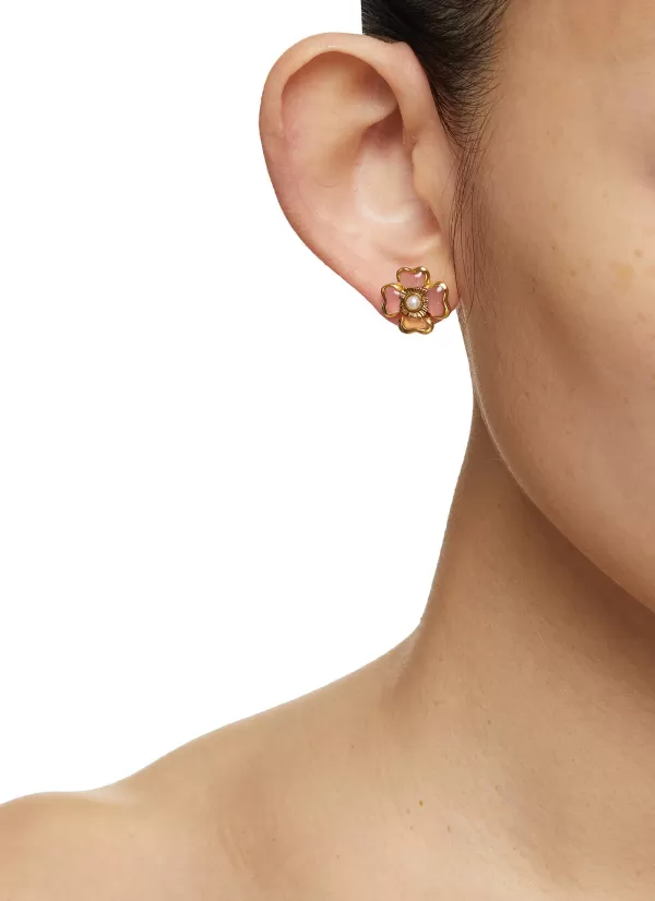 Fashion Jewellery>GOOSSENS 24K Gold Plated Clover Earrings