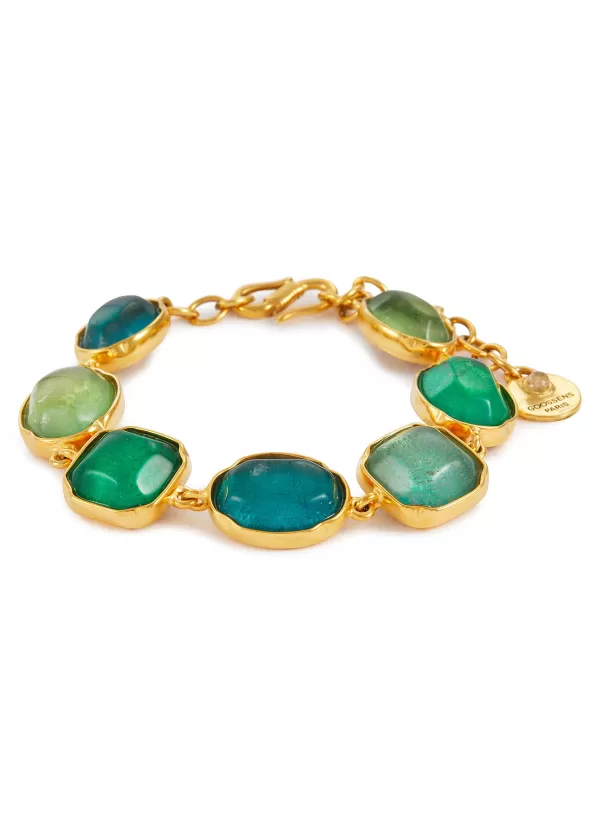 Fashion Jewellery>GOOSSENS 24K Gold Plated Collier Cabochons Bracelet