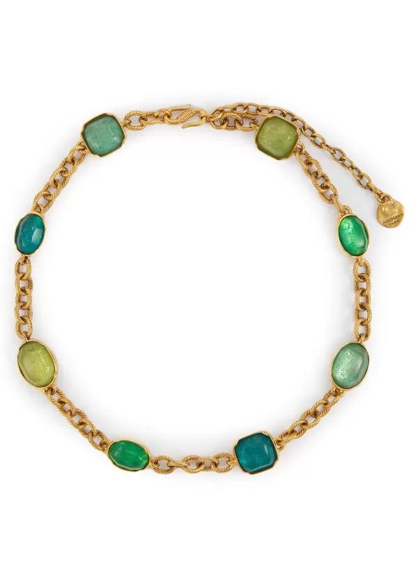 Fashion Jewellery>GOOSSENS 24K Gold Plated Collier Cabochons Necklace