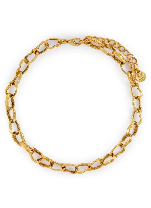 Fashion Jewellery>GOOSSENS 24K Gold Plated Lutece Chain Necklace