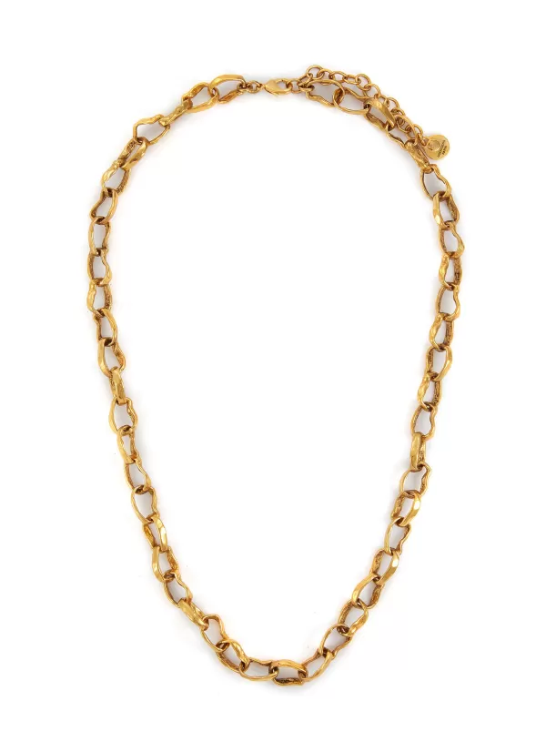 Fashion Jewellery>GOOSSENS 24K Gold Plated Lutece Long Chain Necklace