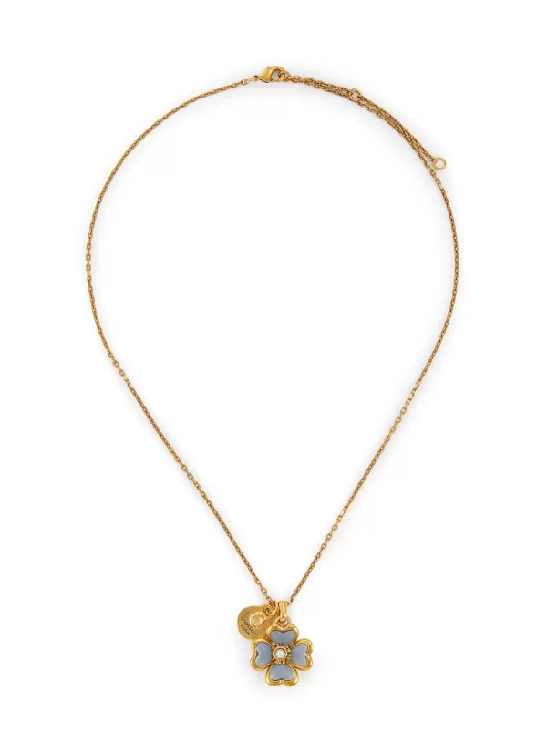 Fashion Jewellery>GOOSSENS 24K Gold Plated Talisman Clover Necklace