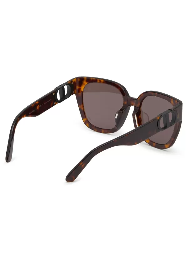 Eyewear>DIOR 30Montaigne S10F Tortoiseshell Effect Acetate Square Sunglasses