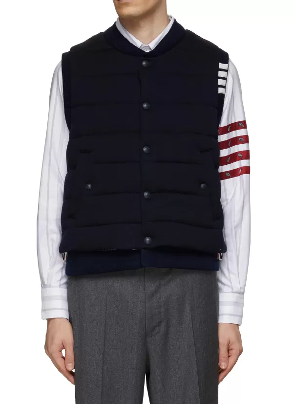 Jackets>THOM BROWNE 4 Bar Reversible Vest