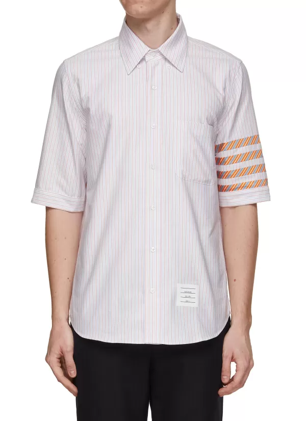 Shirts>THOM BROWNE 4 Bar University Striped Shirt