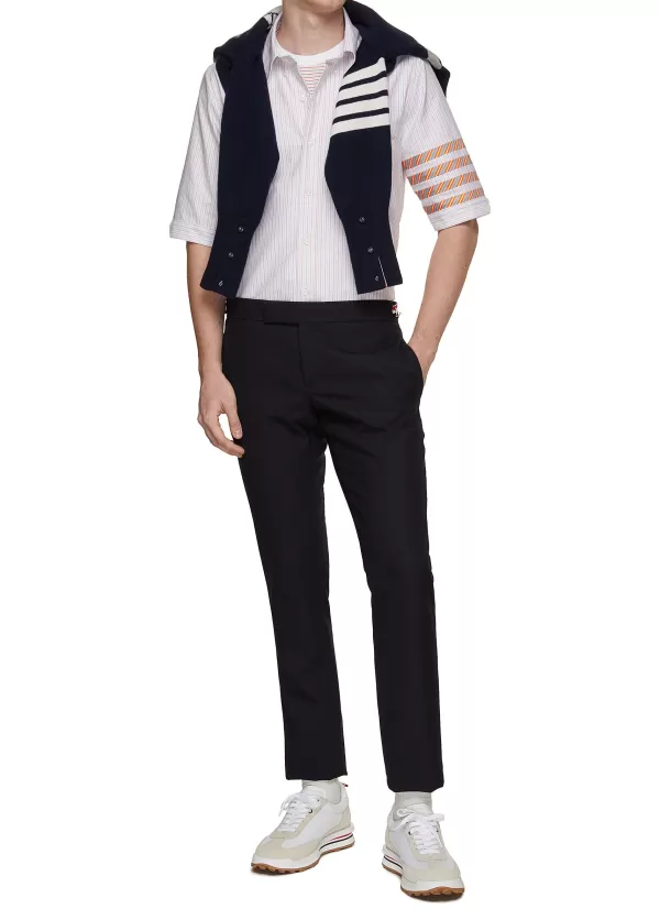 Shirts>THOM BROWNE 4 Bar University Striped Shirt