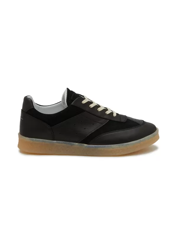 Sneakers>MM6 MAISON MARGIELA 6 Court Leather Sneakers