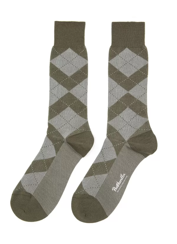 Socks>PANTHERELLA Abdale' Argyle Motif Merino Wool Blend Anklet Socks