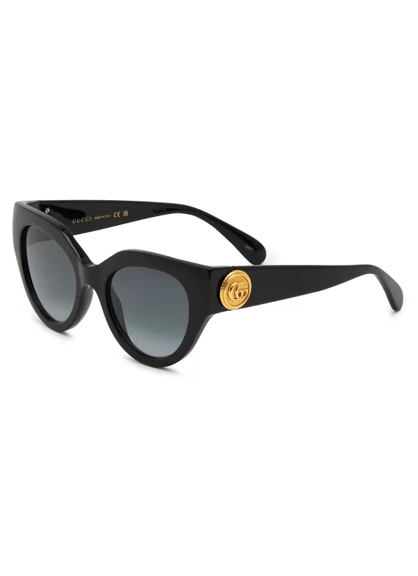 Eyewear>GUCCI Acetate Cat Eye Sunglasses