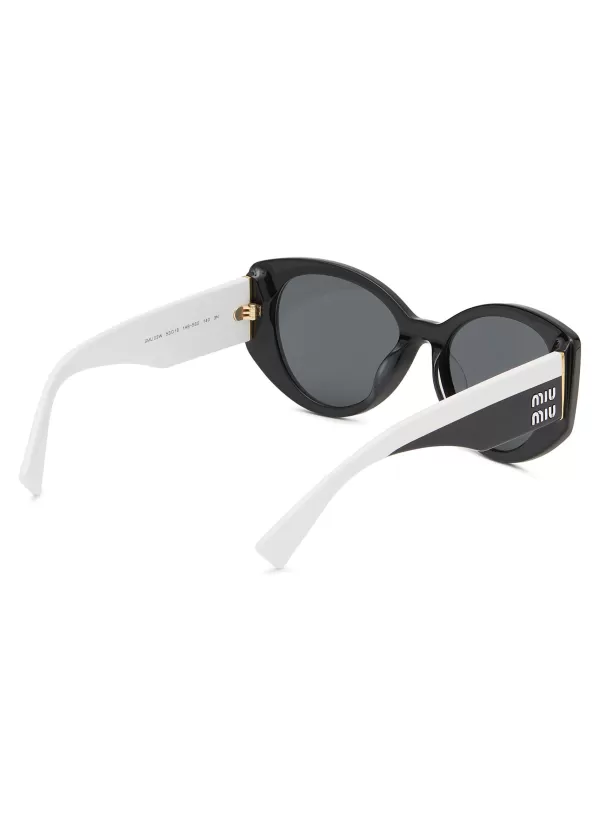 Eyewear>MIU MIU Acetate Irregular Sunglasses