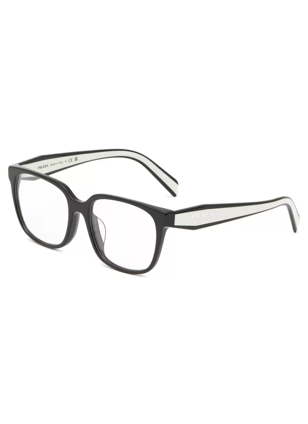 Eyewear>PRADA Acetate Rectangle Optical Glasses