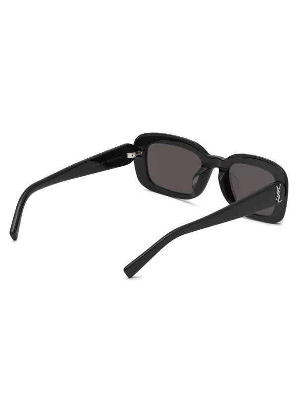 Eyewear>SAINT LAURENT Acetate Rectangle Sunglasses