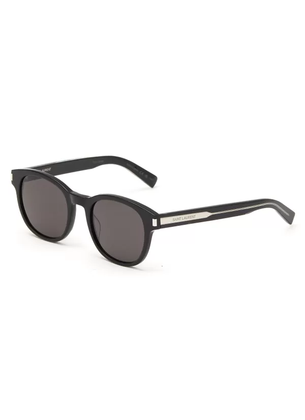 Eyewear>SAINT LAURENT Acetate Round Sunglasses