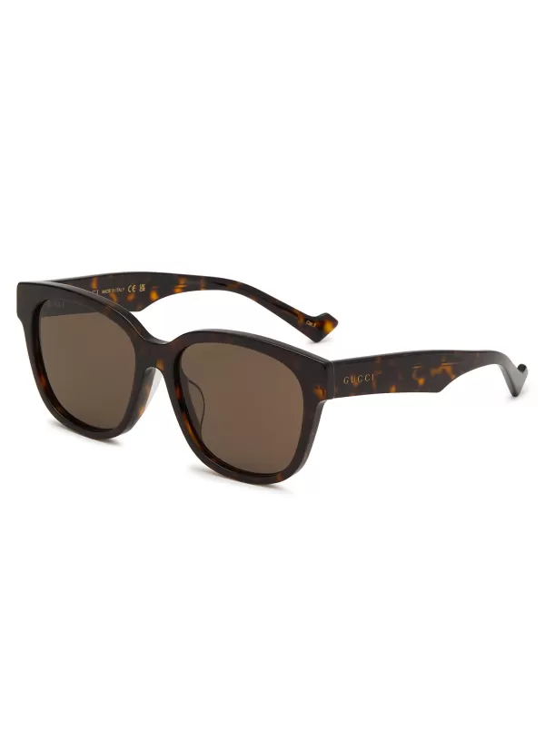 Eyewear>GUCCI Acetate Square Sunglasses