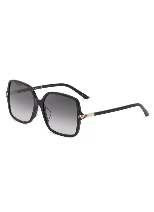 Eyewear>GUCCI Acetate Square Sunglasses