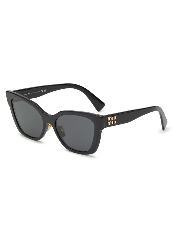 Eyewear>MIU MIU Acetate Square Sunglasses