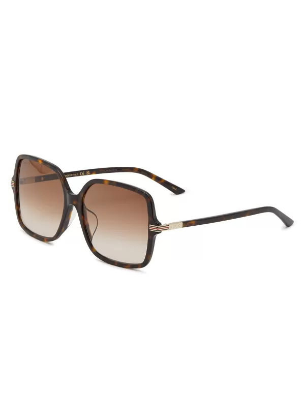 Eyewear>GUCCI Acetate Square Sunglasses