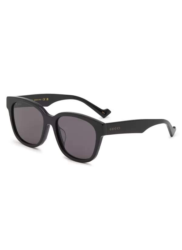 Eyewear>GUCCI Acetate Square Sunglasses