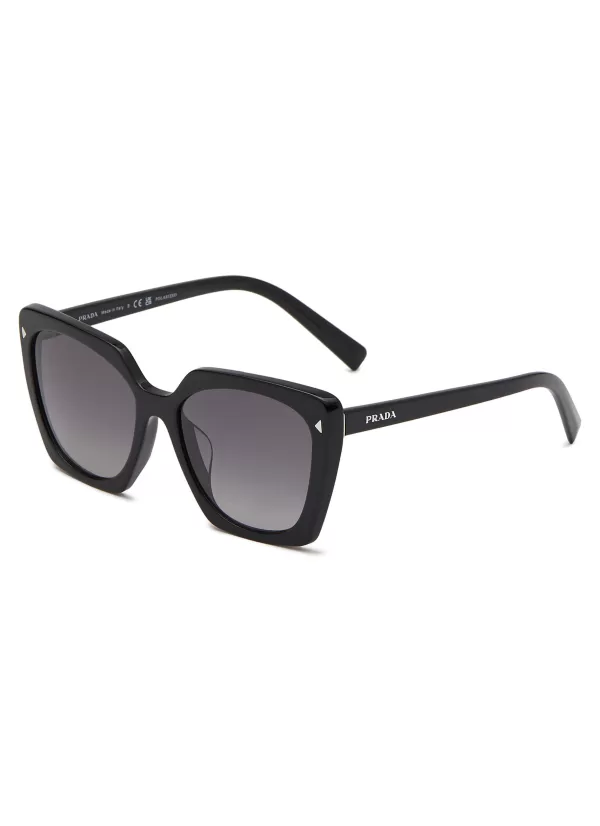 Eyewear>PRADA Acetate Square Sunglasses