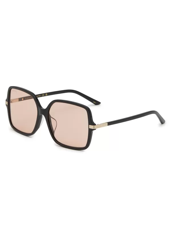 Eyewear>GUCCI Acetate Square Sunglasses