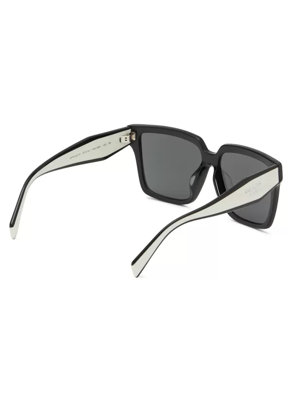 Eyewear>PRADA Acetate Square Sunglasses