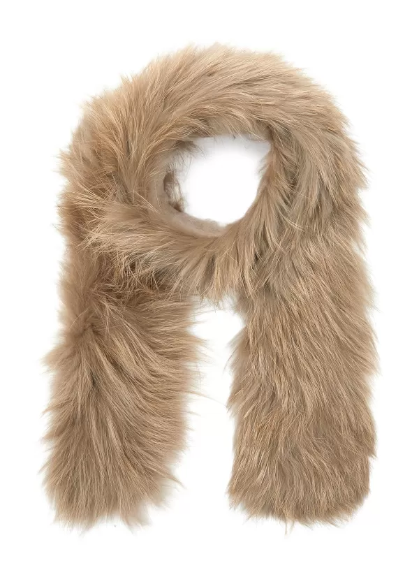 Scarves & Wraps>SIMONETTA RAVIZZA Alberta Silver Fox Fur Scarf