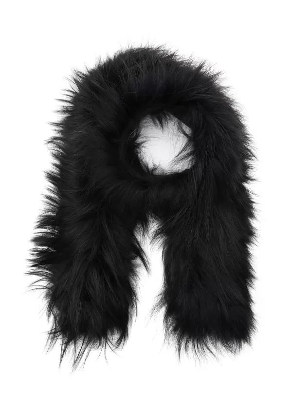 Scarves & Wraps>SIMONETTA RAVIZZA Alberta Silver Fox Fur Scarf