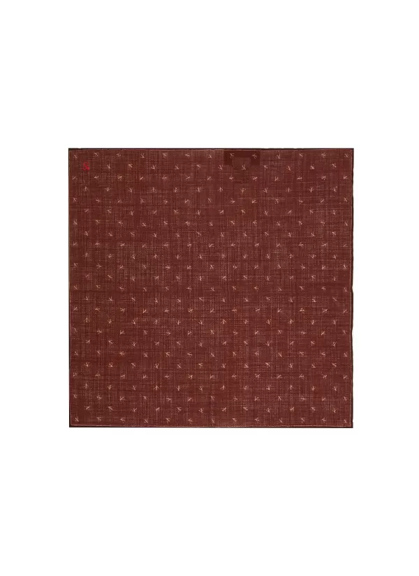 Pocket Squares>ISAIA Allover Logo Print Pocket Square