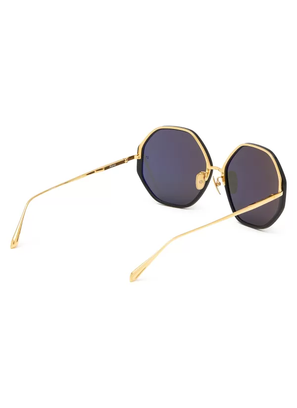 Eyewear>LINDA FARROW Alona Acetate Round Sunglasses