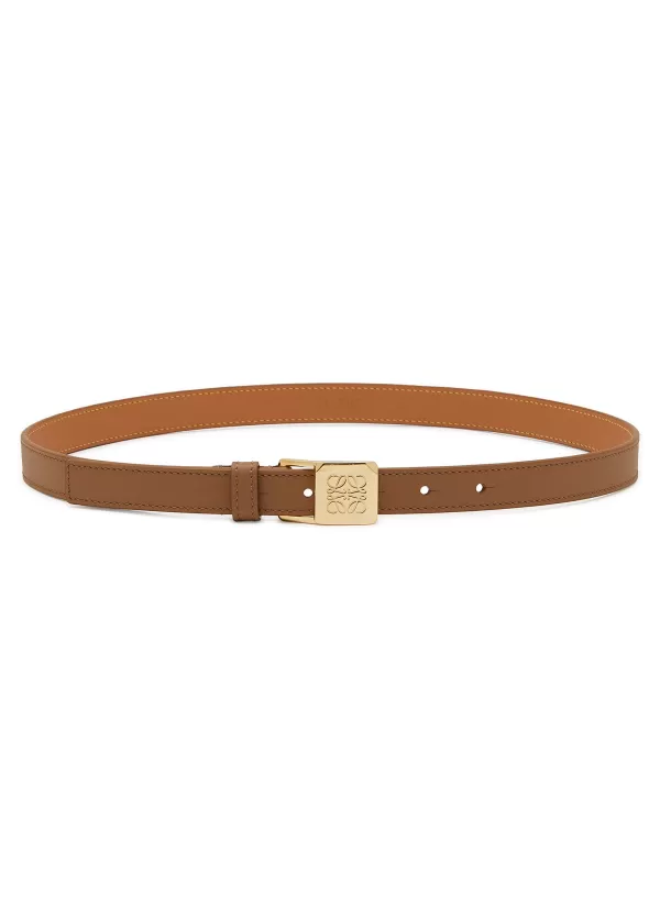 Belts>LOEWE Amazona Anagram Padlock Calf Leather Belt