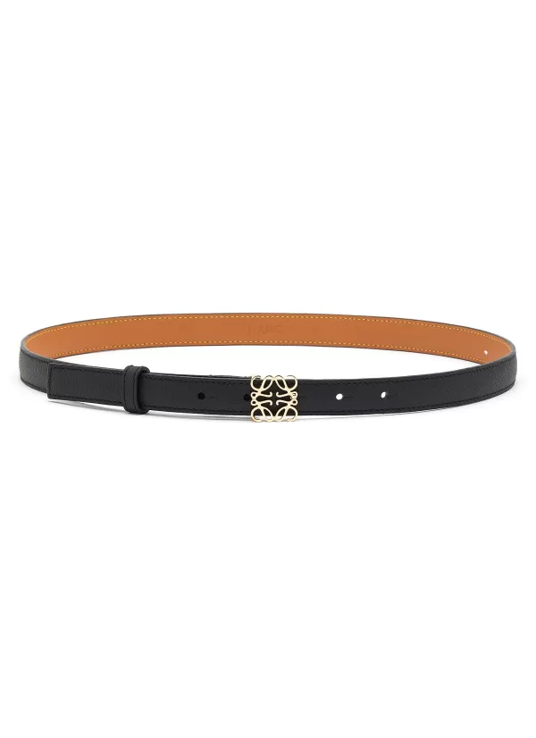 Belts>LOEWE Anagram Buckle Calfskin Leather Belt