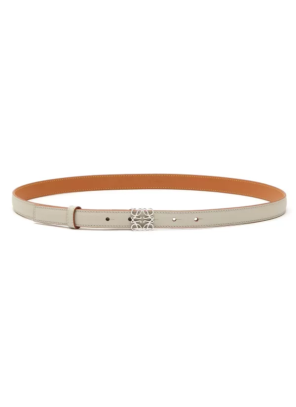 Belts>LOEWE Anagram Buckle Leather Thin Belt