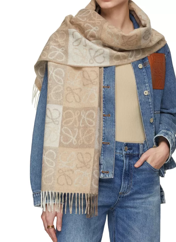 Scarves & Wraps>LOEWE Anagram Logo Scarf