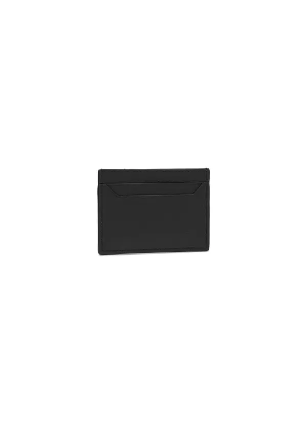 Small Leather Goods>LOEWE Anagram Plaque Pebbled Leather Cardholder