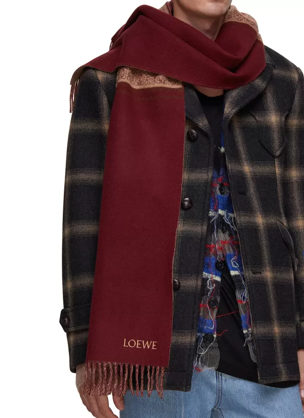 Scarves>LOEWE Anagram Wool Cashmere Scarf