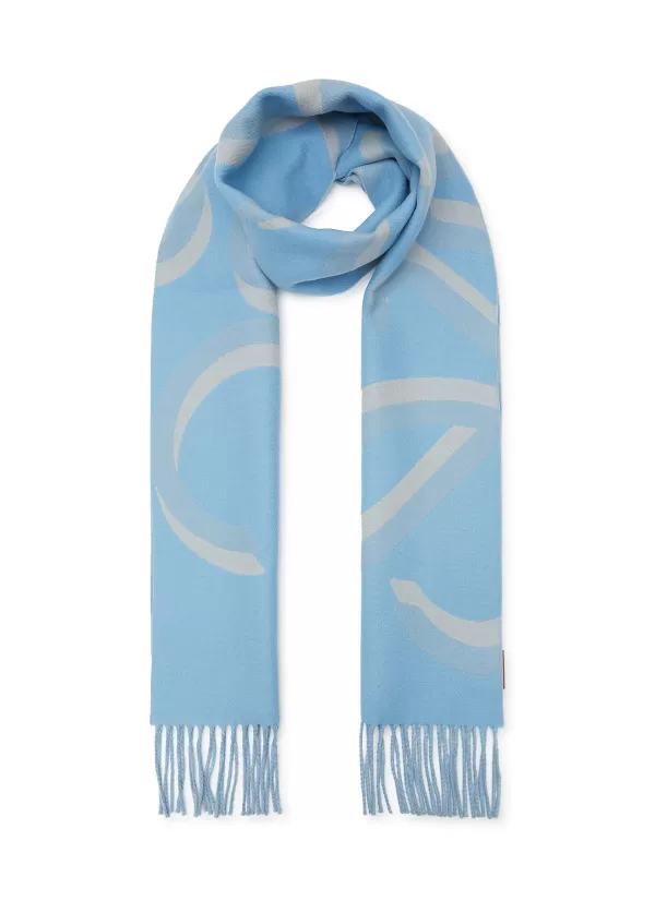 Scarves & Wraps>LOEWE Anagram Wool Cashmere Silk Scarf