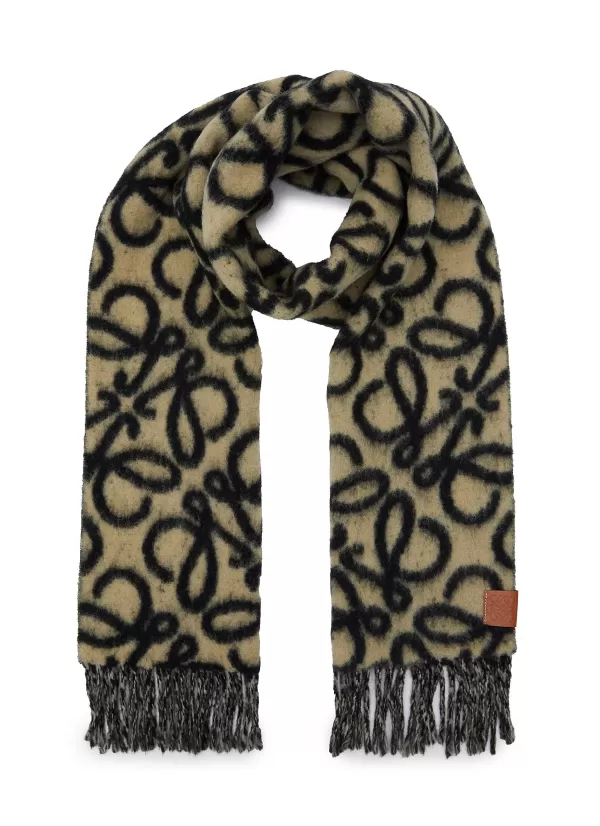 Scarves & Wraps>LOEWE Anagram Wool Scarf