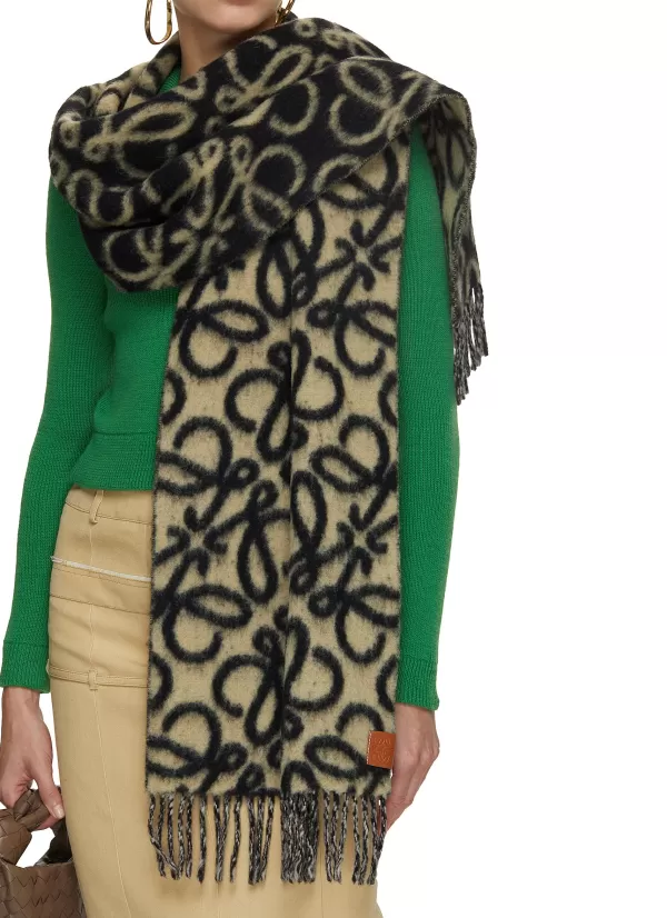 Scarves & Wraps>LOEWE Anagram Wool Scarf