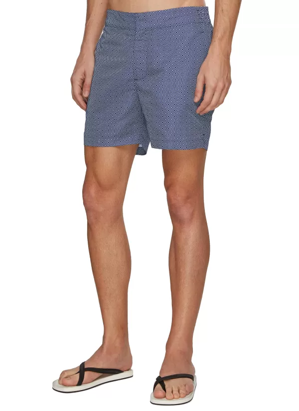 Swimwear>FRESCOBOL CARIOCA Angra Print Flat Front Swim Trunks